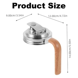 2 Pcs Wide Mouth Mason Jar Stainless Steel Pour Spout Lid with Handle, Reusable Mason Jar Lids for Ball Wide Mouth Mason Jars No Rust Leaking Proof for Home Brewing Fruit Fermenting Drinks