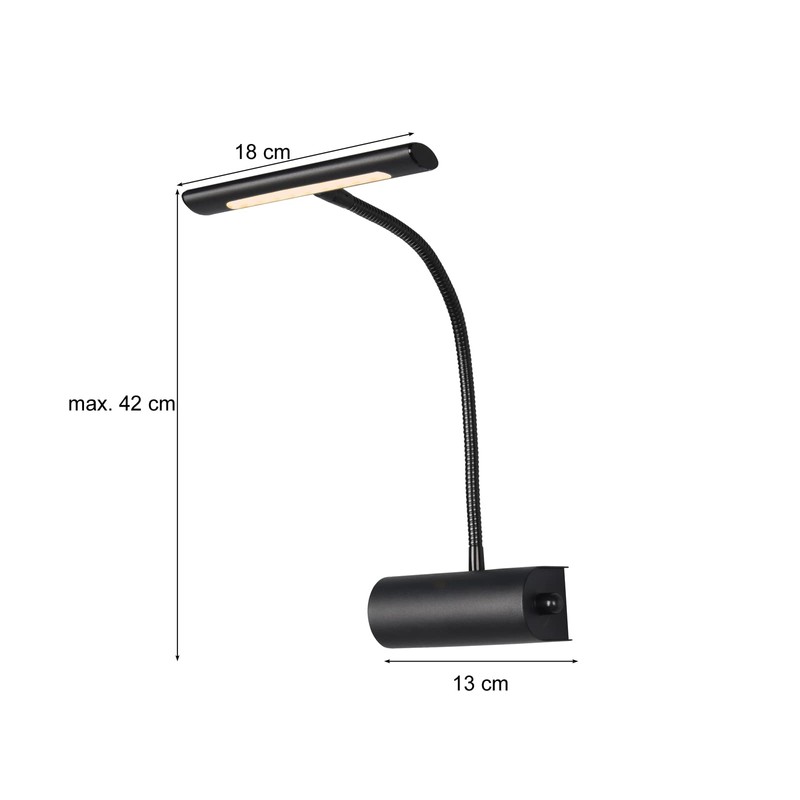Set of 2 Dimmable Picture Lights with Flexible Arm Matte