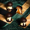 Cluizel Champignon Chocolate Mushrooms, 7 Count, Caramel and Nougatine Filled