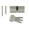 45/55 Nickel Plated Yale Euro Cylinder with 3 x Keys