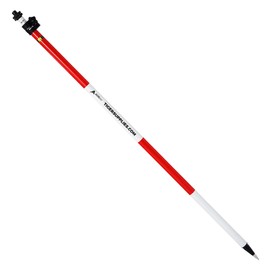 AdirPro 2.6 M Fiberglass Prism Pole with Dual Graduations - Metric and Feet Graduations with Quick Release Clamp & 40-Minute Bubble Vial Ideal for GPS, Robotic & Total Station Surveys