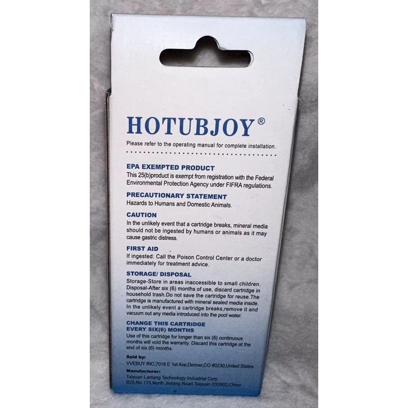 Hotubjoy Blue Mineral Cartidge Stick
