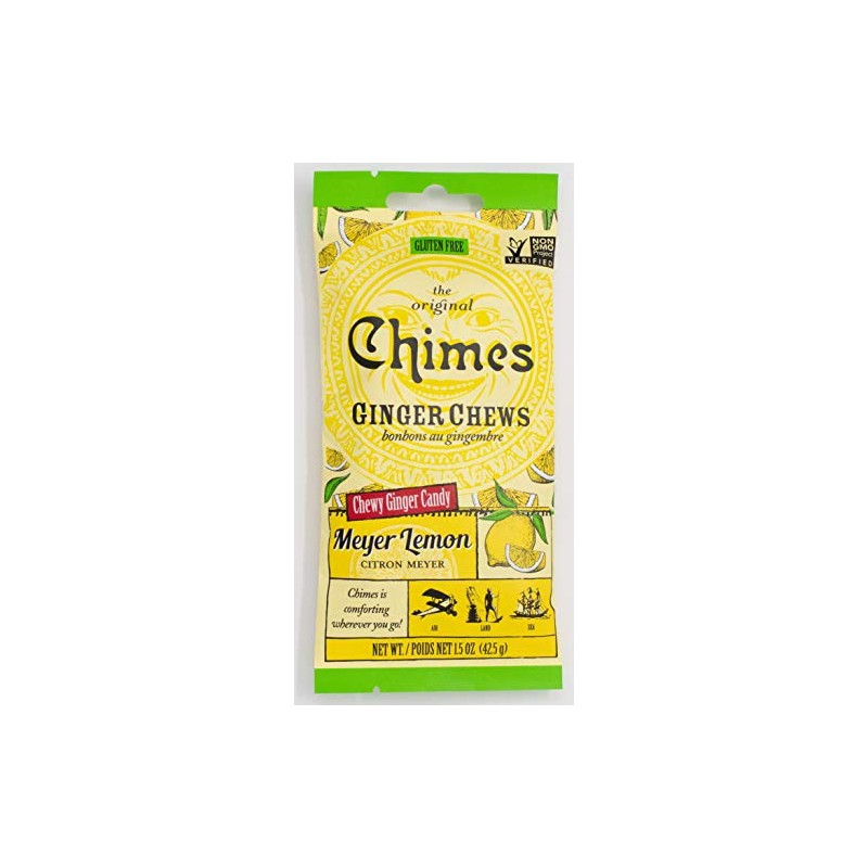 Chimes Meyer Lemon Ginger Chews, 1.5 Ounce (Pack of 12)