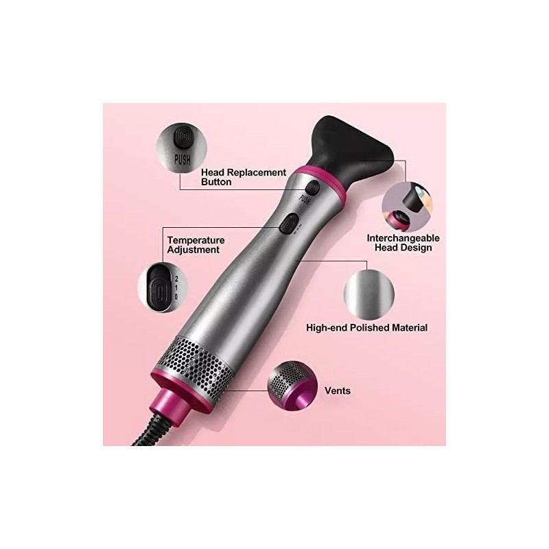 Cepillo Secador De Pelo Simeiyue Multifuncional+accesorios