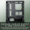 Apevia Hydra-BK Hydra Mid Tower Gaming PC Case w/ 6X