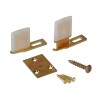 Johnson Hardware Hidden Brass Aluminum Pocket Door Guide Kit 2041PLBG