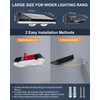 20 Pack Solar Fence Lights Outdoor ,Warm White + RGB