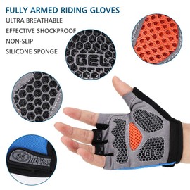 Accmor Cycling Gloves for Men Women, Bike Bicycle Gloves, Road Riding Gloves, Anti-Slip Shock-Absorbing Glove for Fitness Cycling Training Outdoor Sports