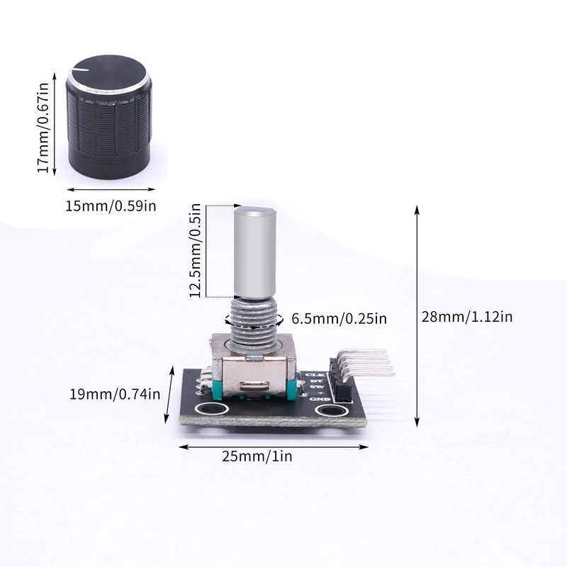 RUNCCI-YUN 6 x KY-040 Rotary Encoders Rotary Encoder Module for