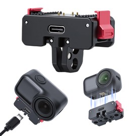 UTEBIT Magnetic Quick Release Charging Adapter Mount for DJI Osmo Nano Accessories Aluminium Alloy Quick Release Base with 1/4" Screws Shock Absorption Foldable Adapter Base for Tripods Selfie Sticks