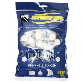 100 unidades de toallas comprimidas，toallitas para acampar, Summits Point - Toalla mágica comprimida de 100 piezas, servilleta, papel para monedas, desechable, solo agregue agua