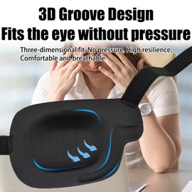 3Stk Einzelne Augenklappe,Einzelne Augenklappe Linke,Dreidimensional Elastische Verstellbare Augenmaske,für Verschiedene Altersgruppen,Für die Genesung nach chirurgischen Eingriffen,Amblyopie,Schielen