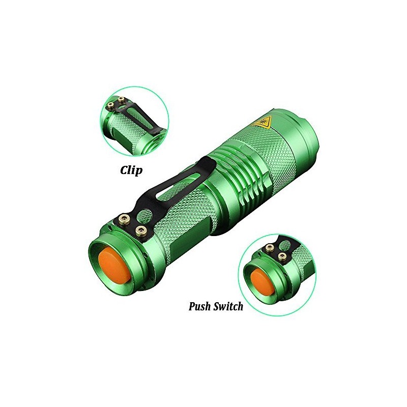 Pack of 6,Pocketman 7W 300LM SK-68 3 Modes Mini Q5
