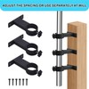 VANROUG Patio Umbrella Mounts, 3-Pack Black Steel Railing Mounts with