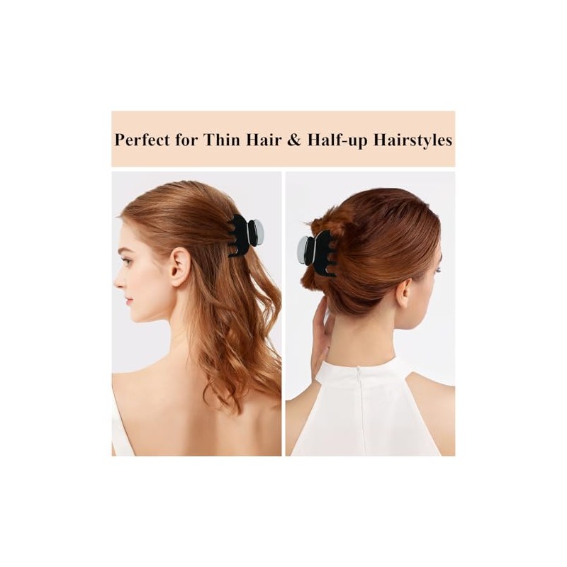MAORULU Pinza para el cabello pequeña de acetato de 1,85"