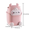 Plastic Trash can Creative Mini Desktop Trash can with lid