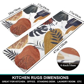 Homcomoda Boho Kitchen Rugs Set of 2 Non Skid Kitchen Mats for Floor Cushioned Anti Fatigue Kitchen Floor Mats Waterproof Comfort Mats for Standing Sink Laundry