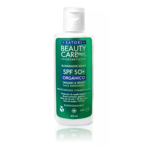 Satori Beauty Care Bloqueador Solar Facial Spf50+ Orgánico Biodegradable 60ml