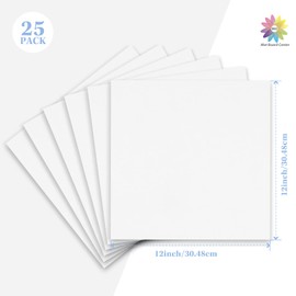 Mat Board Center, 25 pack 12x12 Corrugated Cardboard sheet, 1/8 inch thick, Flat Cardboard for Mailing, Pack Shipping, Cardboard Backing, Craft Card Board