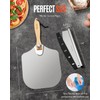 Pizza Peel Aluminum Pizza Spatula, Mooues Metal Pizza Paddle(14"x 16")