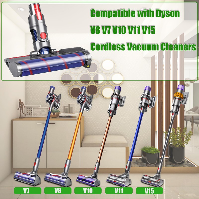 Italdos Soft Roller Brush with LED Compatible with Dyson V7,