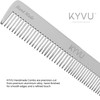 KYVU A4 handgefertigter Aluminiumkamm, 17,7 cm, Doppelzahn