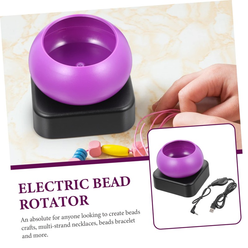 Operitacx Electric Bead Threading Machine Electric Clay Beading Hooks Twine
