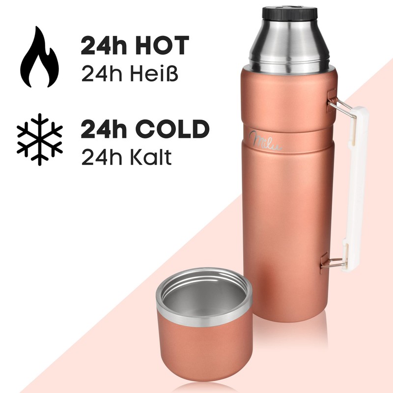 Milu Thermos Flask 1 L - Thermos Flask with Handle