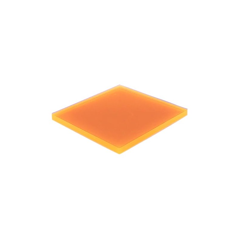 Fluorescent Transparent Orange Acrylic Sheet (12" x 20", 1/4" /