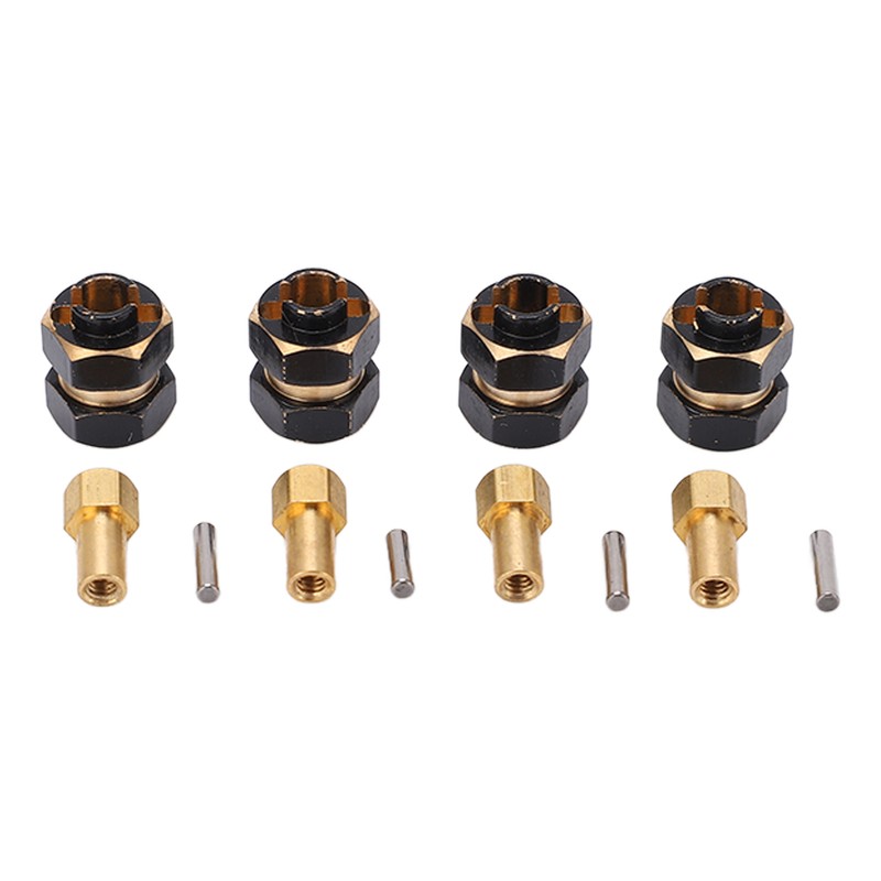 4PCS 4mm Widen Brass Wheel Hex Extended Adapter for Axial