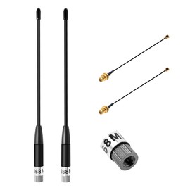 Gbformat 868MHz LoRa Antenna 10dBi Gain for Meshtastic LoRa Long Range Soft Whip Antenna, SMA Plug 195 mm + (U.FL IPX) to SMA Female Cable for ESP32, LoRa 32 V3, LoRa32u4 II (Pack of 2)