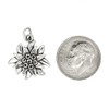 LGU Sterling Silver Oxidized Legendary Edelweiss Flower Charm