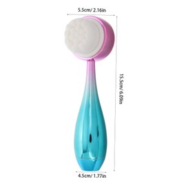 SAFIGLE Dual Sided Face Scrubber Brush Exfoliating Cleansing Tool for All Skin Types Compact Travel Friendly Design for Deep Cleansing Massaging and Blackhead Removal
