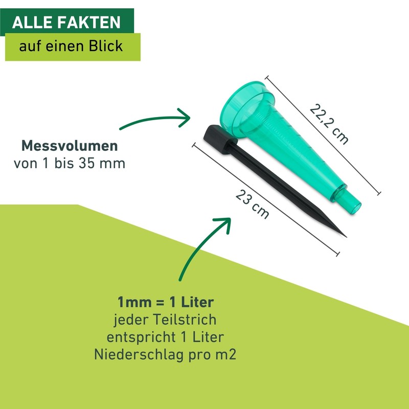Windhager 06244 Rain Gauge with Ground Spike for Accurate Rainwater