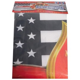 Generic Alternative Novelties US Fire Fighter Thin Red Line Logo & Axe 3'x5' 3 Foot x 5 Foot Rough Tex 100D Printed Polyester Flag Banner