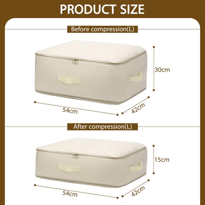 4 Pack Ultra Space Saving Self Compression Organizer Comforter Storage