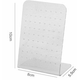 BWESOO White Earrings Stand Display Showing Showcase Rack Ear Cuff Studs Holder Hanger Hook 72 Holes 36 Pairs 72 Holes translucent Jewelry Towers