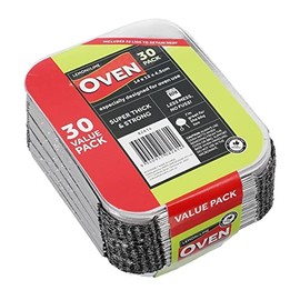 Lemon & Lime Foil Container with Lid 30-Pack, 14 cm x 12 cm x 4.5 cm Size