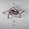 Yfrest Modern Ceiling Fan with Lights, Flush Mount Ceiling Fan
