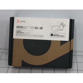Plantronics Poly Voyager Free 60+ M Bluetooth USB-A, Earbuds, Black. New In Box.