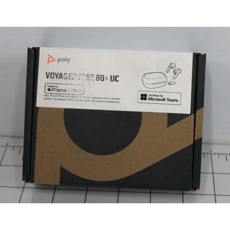 Plantronics Poly Voyager Free 60+ M Bluetooth USB-A, Earbuds, Black.