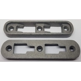 LARGE Cast Iron Bed Rail Fastener Set (kit) - 4 frame hooks Post anchors metal antique vintage