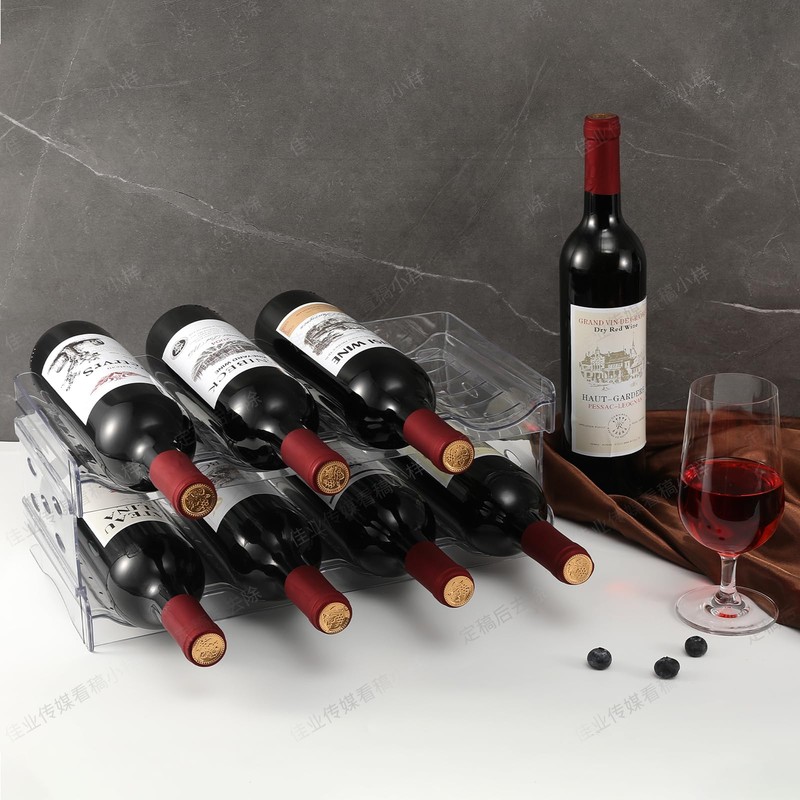 YENXIKU Wine Rack for Countertop, Fridge, Inside Cabinet, 3 Tier