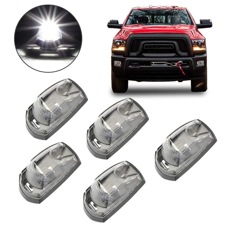 cciyu 5 pcs Cab Roof Running Top Marker Lights White