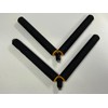 V-Style Fishing Rod Rollers, Black and Yellow, Set of 2,