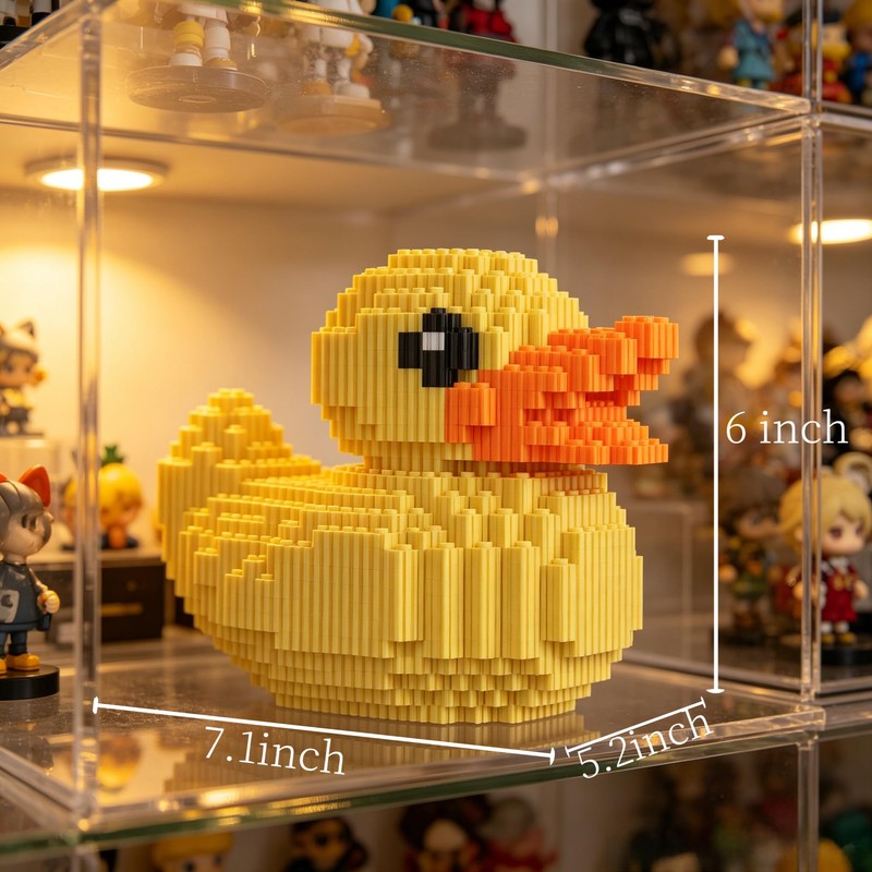 FUYOUSHUN Large Yellow Duck Building Block Set, Cute Mini Duck