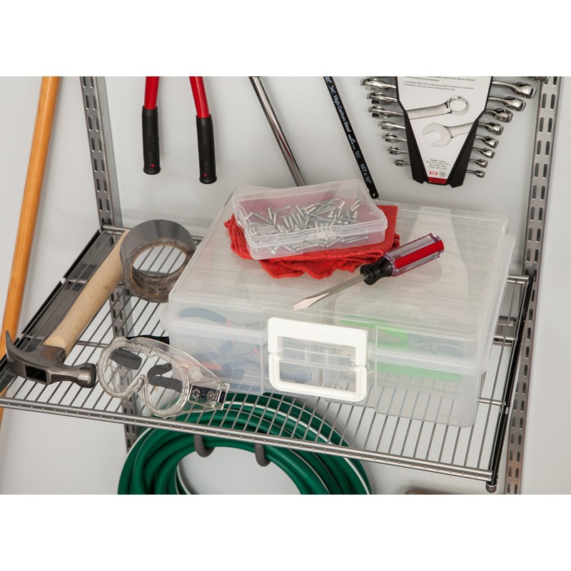 IRIS USA 4" x 6" Photo Storage Box Craft Keeper,