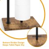 Bty Rustic Brown Farmhouse Toilet Paper Dispenser - FreeStanding Tissue