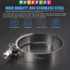 Glarks 12Pcs 76-84mm Stainless Steel T-Bolt Hose Clamps Turbo Intake