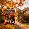 IVN Happy Thanksgiving Dachshund Garden Flag 12x18 Inch Double Sided